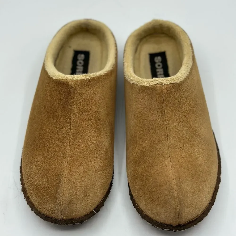 Sorel Lanner Ridge II Youth Slipper Camel Brown Size 2